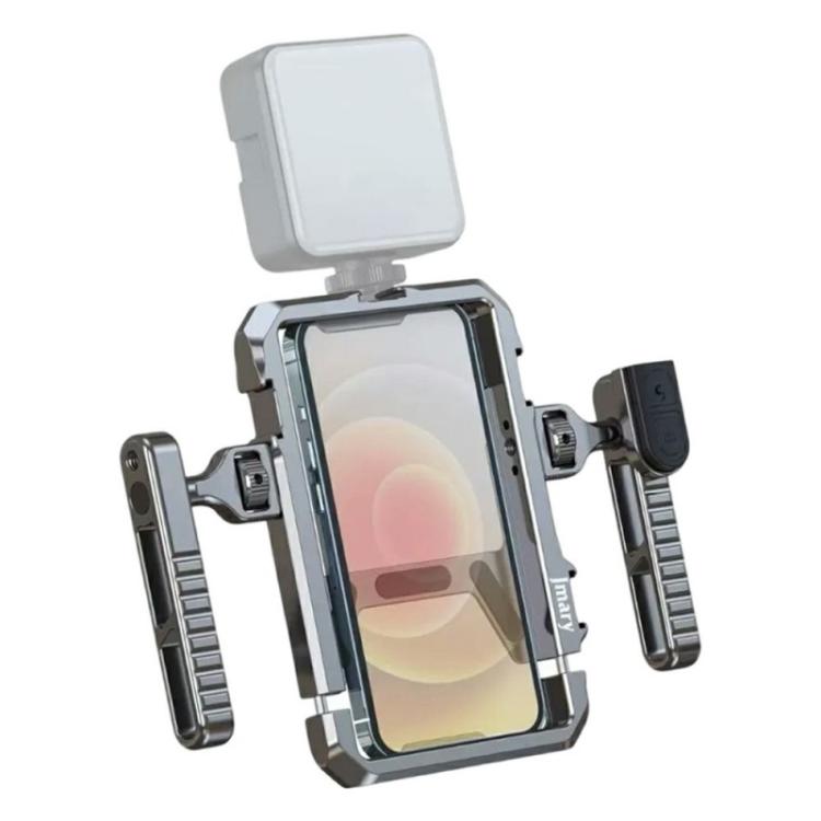 JMARY MS-98 Wireless Remote Control Aluminum Alloy Smartphone Video Stabilizer Frame Cage Kit