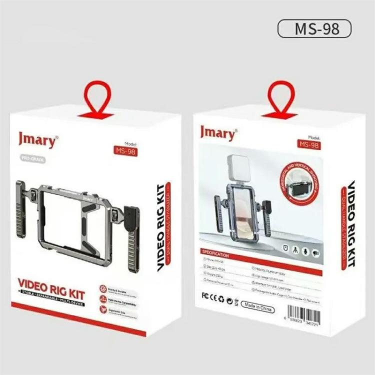 JMARY MS-98 Wireless Remote Control Aluminum Alloy Smartphone Video Stabilizer Frame Cage Kit