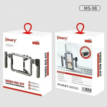 JMARY MS-98 Wireless Remote Control Aluminum Alloy Smartphone Video Stabilizer Frame Cage Kit