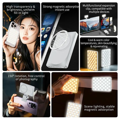 V22A For Phone Camera Live Streaming 4W Power Portable Pocket LED Light MagSafe Magnetic Fill Light