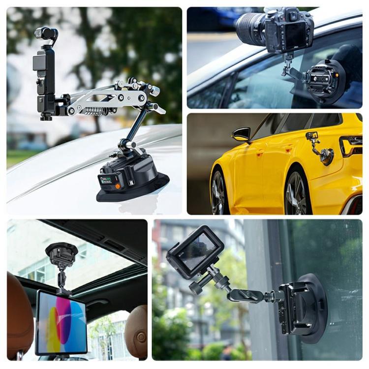 SX-PJ01 Smart Digital Display HD Camera Shooting Stand 4.5 inch Action Camera Electric Suction Cup