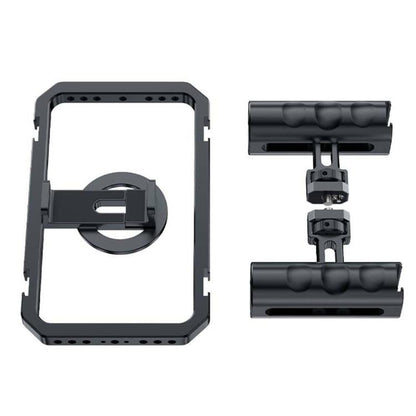 SCG-P03 Dual-Handle Magnetic 61-85mm Clip Range Aluminum Alloy Smartphone Video Stabilizer Frame