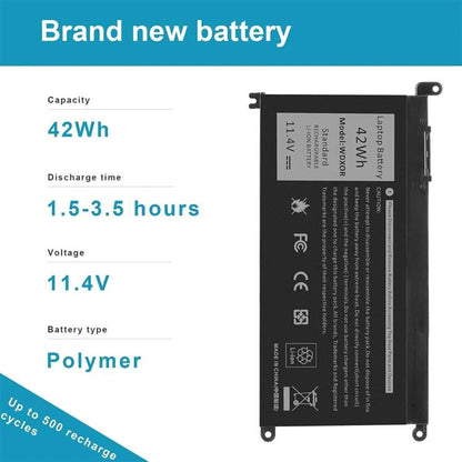 Batterie d'ordinateur portable de remplacement 3600 mAh pour Dell Inspiron 14 7460 15 7560, WDX0R