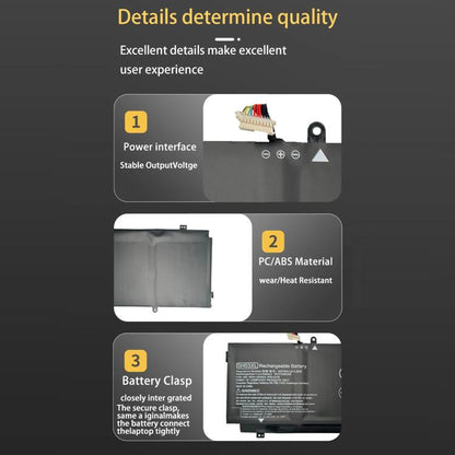 Batterie de rechange pour ordinateur portable HP Spectre x360 TPN-Q178, SH03XL de 5020 mAh