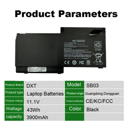 Batterie de rechange 4000 mAh pour ordinateur portable HP OMEN 6 Pro Plus, SB03XL