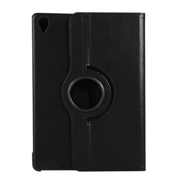 ENKAY 360 Degree Rotation Lichi Texture Leather Case with Holder for HUAWEI MediaPad M6 10.8 2019