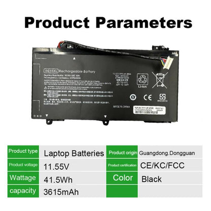 Batterie de remplacement 3615mAh pour ordinateur portable HP TPN-Q171 14-AL027TX AL127TX, SE03XL