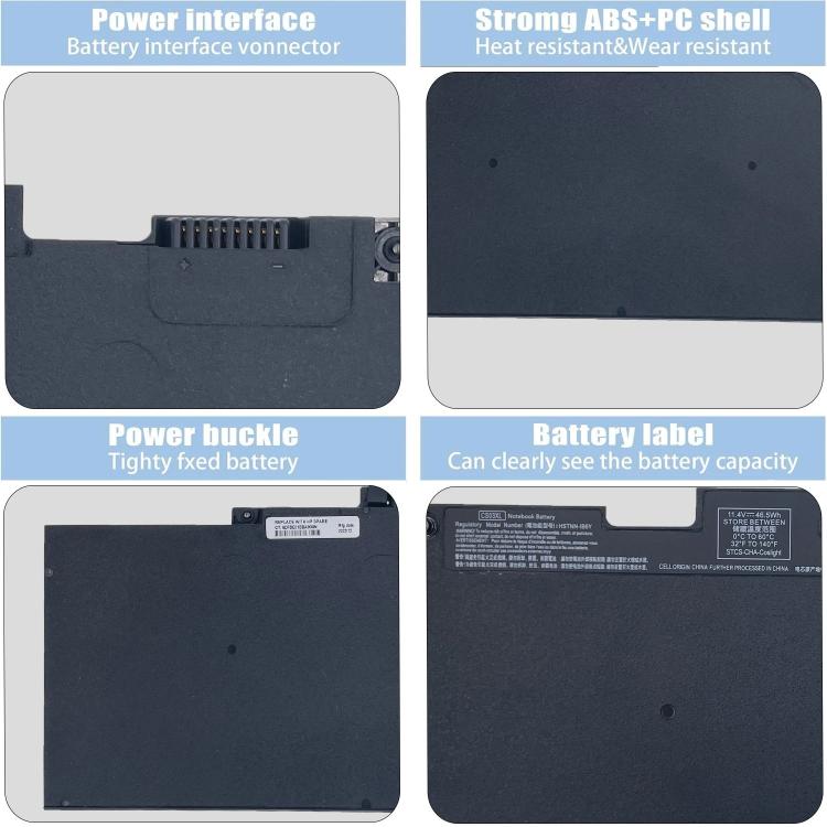 Batterie d'ordinateur portable de remplacement 3900 mAh pour HP EliteBook 840G3 848G3 840G4, CS03XL