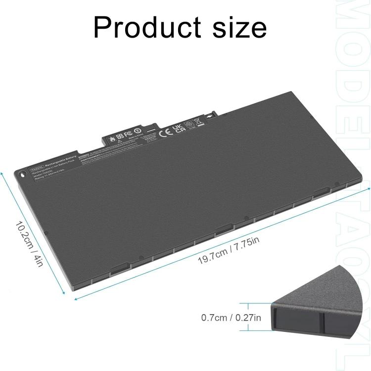 Batterie d'ordinateur portable de remplacement 3900 mAh pour HP EliteBook 840G3 848G3 840G4, CS03XL
