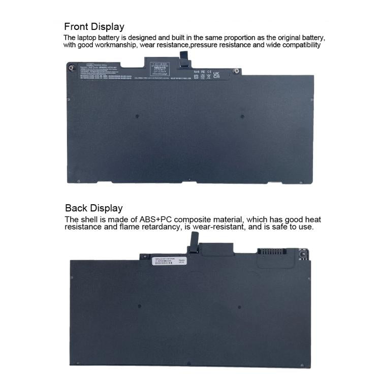 Batterie d'ordinateur portable de remplacement 3900 mAh pour HP EliteBook 840G3 848G3 840G4, CS03XL