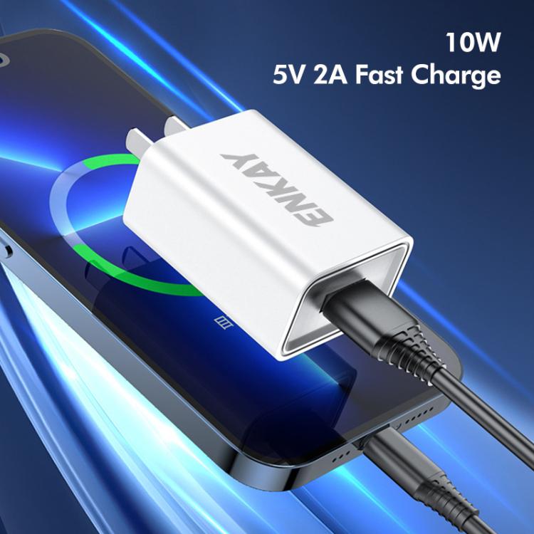 ENKAY 10W USB Wall Charger 5V 2A Power Adapter, EU Plug, US Plug