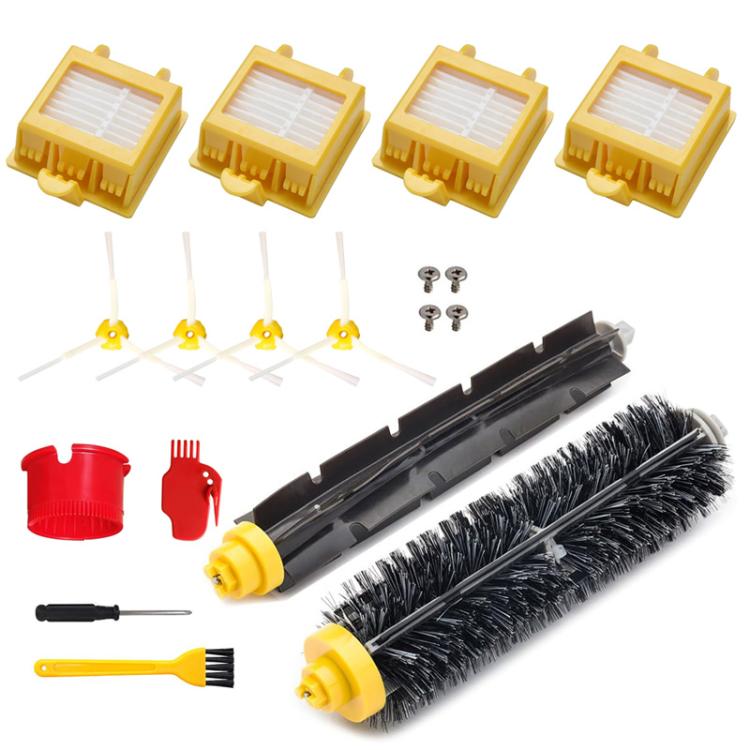 JUNSUNMAY Kit de pièces de rechange pour balayeuse 14 pièces/ensemble pour iRobot Roomba série 700, Kit de pièces de rechange 14 pièces/ensemble