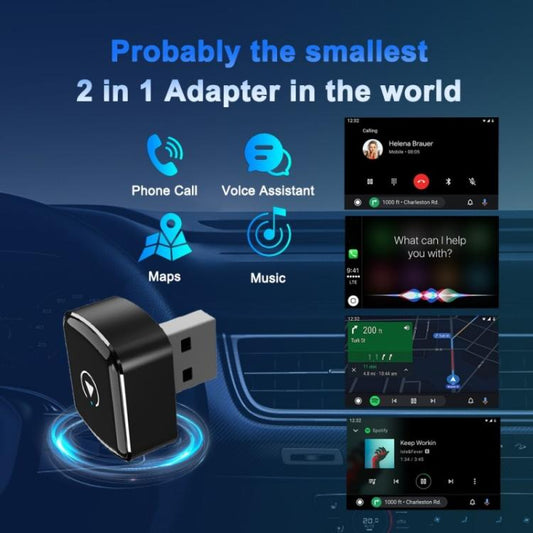 Adaptador USB Bluetooth WiFi de doble banda M26 5.8G / 2.4G 2 en 1 para CarPlay / Android Auto, M26