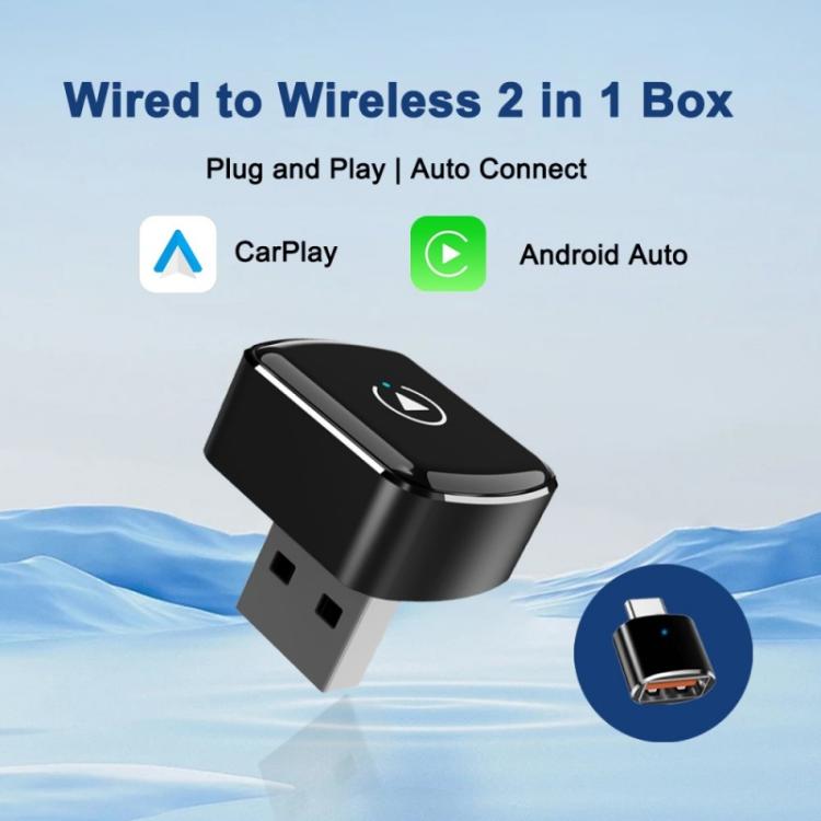 M26 Dongle USB WiFi Double Bande 5.8G / 2.4G Bluetooth 2-en-1 pour Adaptateur Voiture CarPlay / Android Auto, M26