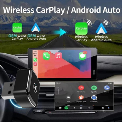 M26 Dongle USB WiFi Double Bande 5.8G / 2.4G Bluetooth 2-en-1 pour Adaptateur Voiture CarPlay / Android Auto, M26