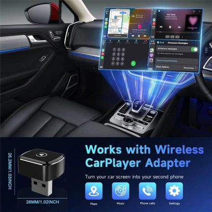 M26 Dongle USB WiFi Double Bande 5.8G / 2.4G Bluetooth 2-en-1 pour Adaptateur Voiture CarPlay / Android Auto, M26