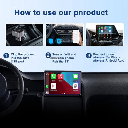 M26 Dongle USB WiFi Double Bande 5.8G / 2.4G Bluetooth 2-en-1 pour Adaptateur Voiture CarPlay / Android Auto, M26