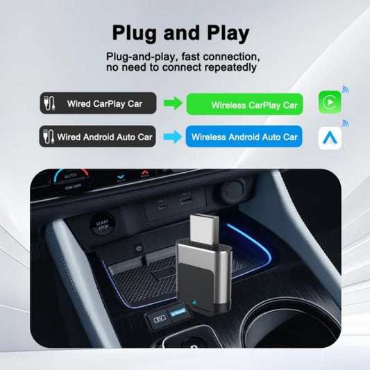 Adaptador de coche M29 Plug and Play para Android Auto con cable a inalámbrico, 2 en 1, CarPlay inalámbrico AI Box, M29