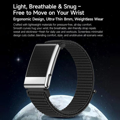 E900 Screenless BT Smart Bracelet Woven Strap, Support ECG Heart Health Analysis / Health Monitoring