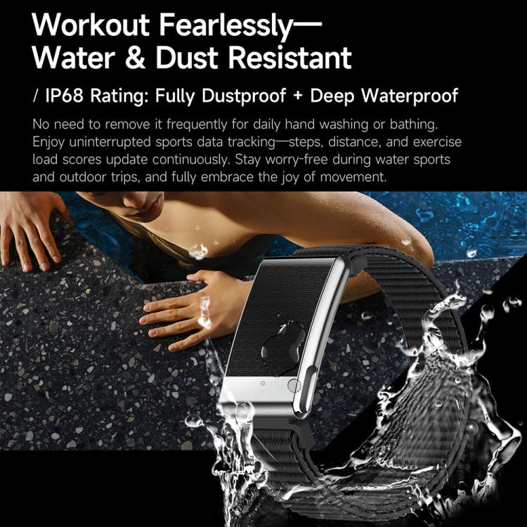 E900 Screenless BT Smart Bracelet Woven Strap, Support ECG Heart Health Analysis / Health Monitoring