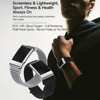 E900 Screenless BT Smart Bracelet Silicone Strap, Support ECG Heart Health Analysis / Health Monitoring