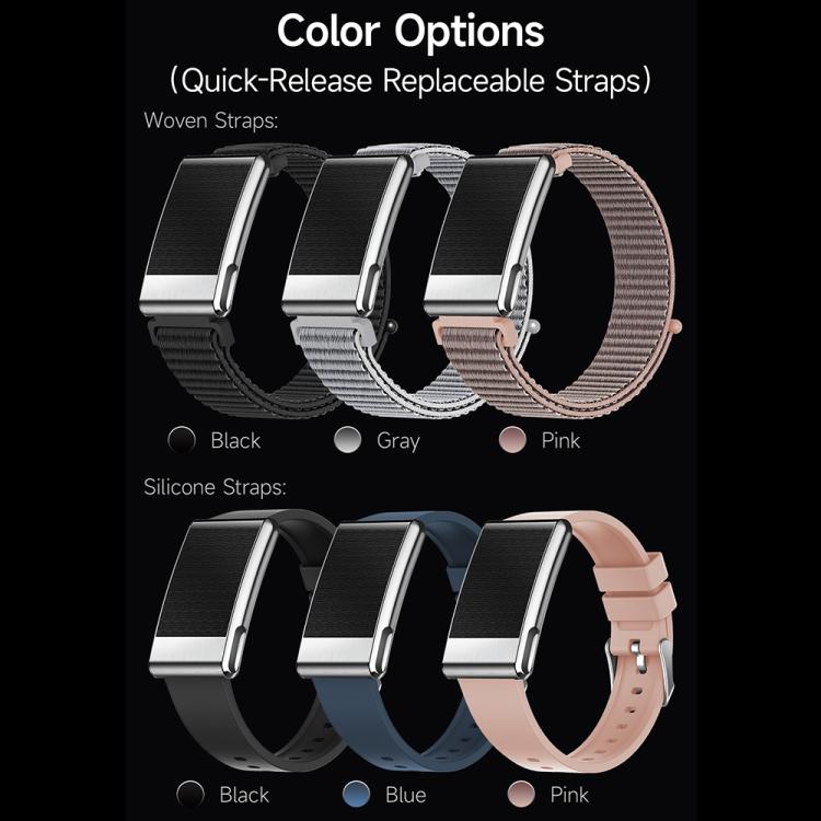 E900 Screenless BT Smart Bracelet Silicone Strap, Support ECG Heart Health Analysis / Health Monitoring