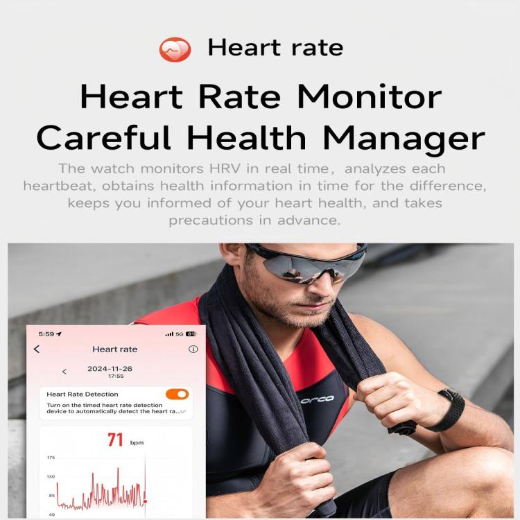 H59 Screenless BT Smart Bracelet Dual Strap, Support Incoming Call Reminder / Health Monitoring