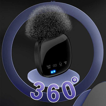 4-in-1 Wireless Lavalier Microphone System with Noise Reduction, UHF Transmission for iPhone / Android
