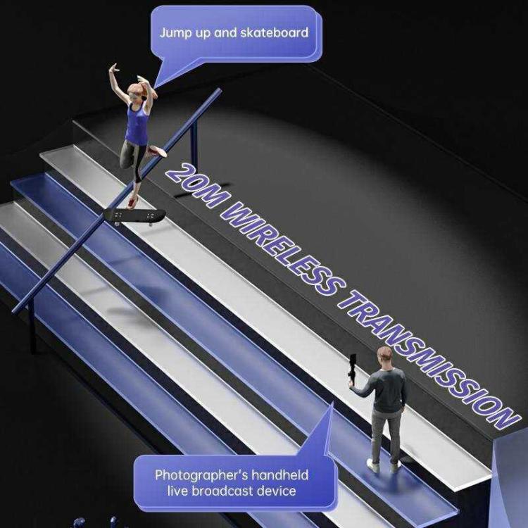 4-in-1 Wireless Lavalier Microphone System with Noise Reduction, UHF Transmission for iPhone / Android