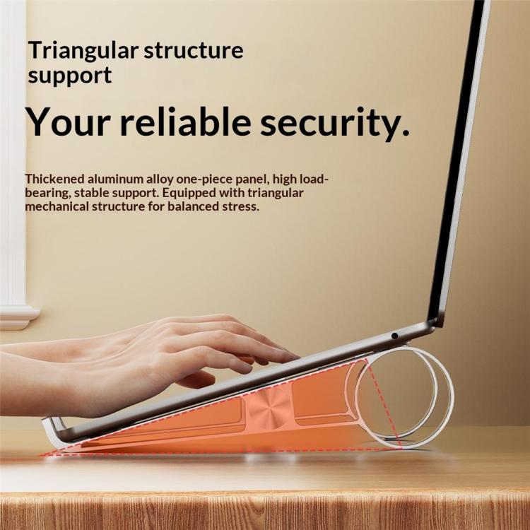 0022 For Home / Office Desktop Riser Cooling Pad Foldable Storage Portable Aluminum Laptop Stand