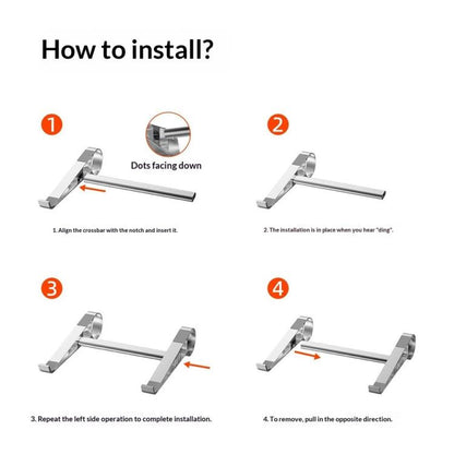 0022 For Home / Office Desktop Riser Cooling Pad Foldable Storage Portable Aluminum Laptop Stand