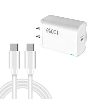 TE-PD46 GaN 100W PD 45W Fully Compatible Charger with Type-C to Type-C Data Cable，US Plug