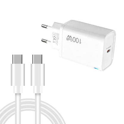 TE-PD46 GaN 100W PD 45W Fully Compatible Charger with Type-C to Type-C Data Cable，EU Plug