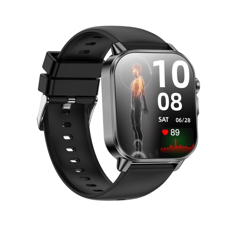 ET571 2.0 inch Color Screen BT Smart Watch Silicone Strap, Support Health Monitoring / ECG