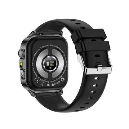 ET571 2.0 inch Color Screen BT Smart Watch Silicone Strap, Support Health Monitoring / ECG