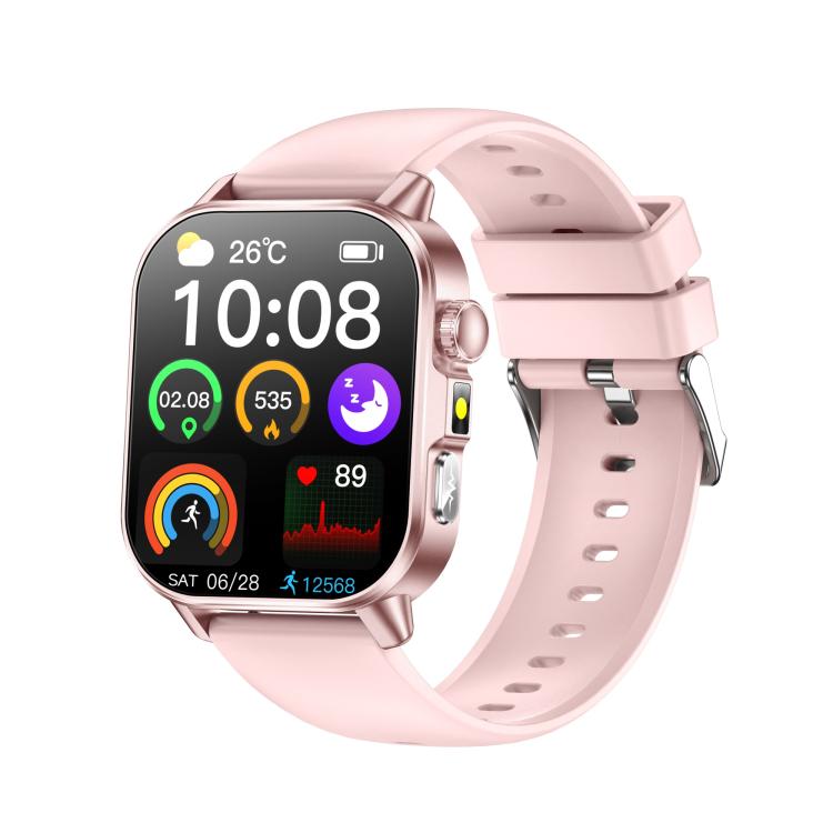 ET571 2.0 inch Color Screen BT Smart Watch Silicone Strap, Support Health Monitoring / ECG