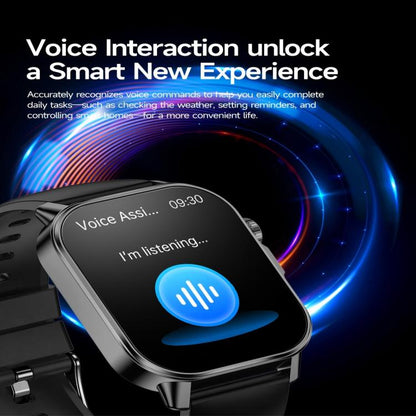 ET571 2.0 inch Color Screen BT Smart Watch Silicone Strap, Support Health Monitoring / ECG