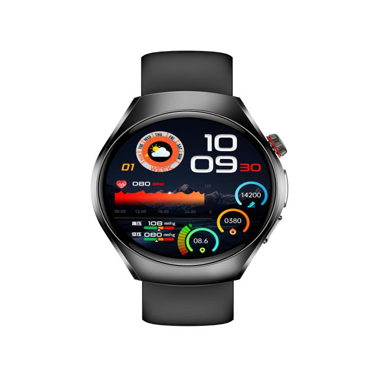ET460 1.47 inch Color Screen BT Calling Smart Watch Silicone Strap, Support Health Monitoring / ECG