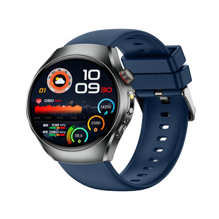 ET460 1.47 inch Color Screen BT Calling Smart Watch Silicone Strap, Support Health Monitoring / ECG