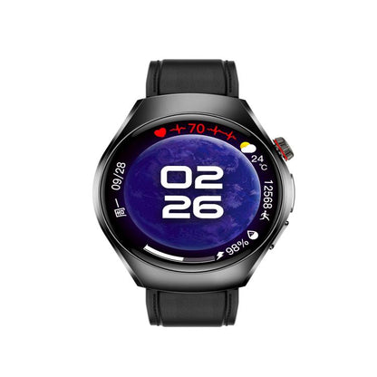 ET460 1.47 inch Color Screen BT Calling Smart Watch Vegan Leather Strap, Support Health Monitoring / ECG