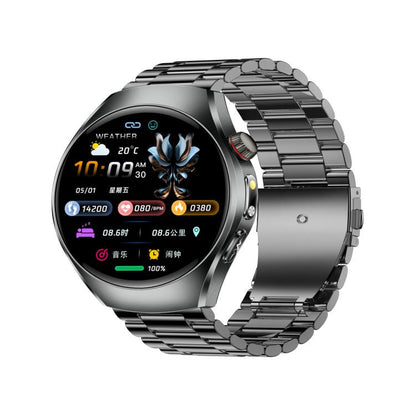 ET460 1.47 inch Color Screen BT Calling Smart Watch Steel Strap, Support Health Monitoring / ECG