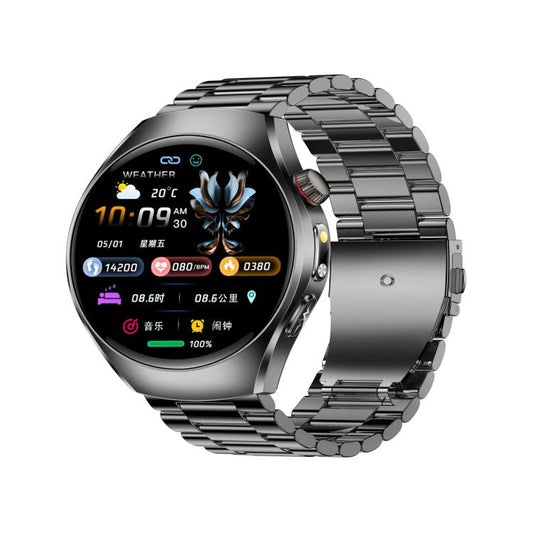 ET460 1.47 inch Color Screen BT Calling Smart Watch Steel Strap, Support Health Monitoring / ECG