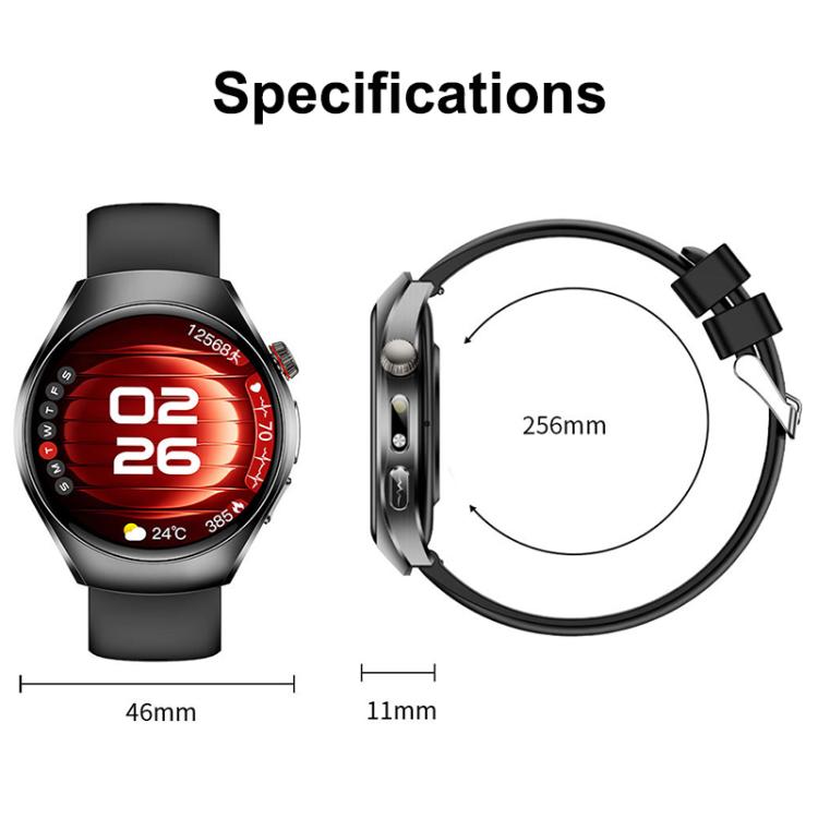 ET460 1.47 inch Color Screen BT Calling Smart Watch Steel Strap, Support Health Monitoring / ECG
