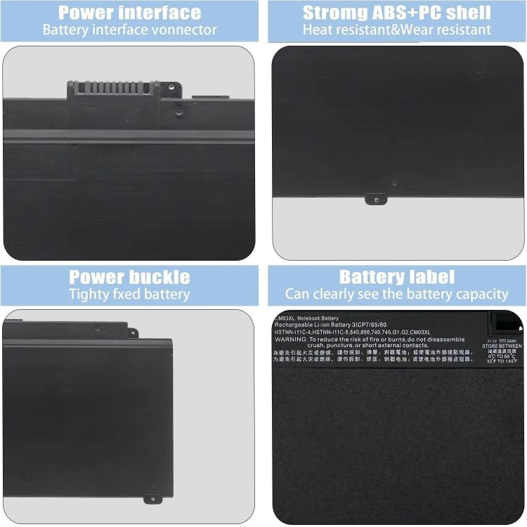 5000mAh Laptop-Akkus für HP EliteBook 840 G2 845 850 G1 740, CM03XL