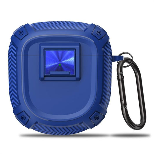 Carbon Fibre Snap Lock TPU Earphone Cover with Metal Buckle, For Bose QuietComfort Earbuds II / Ultra