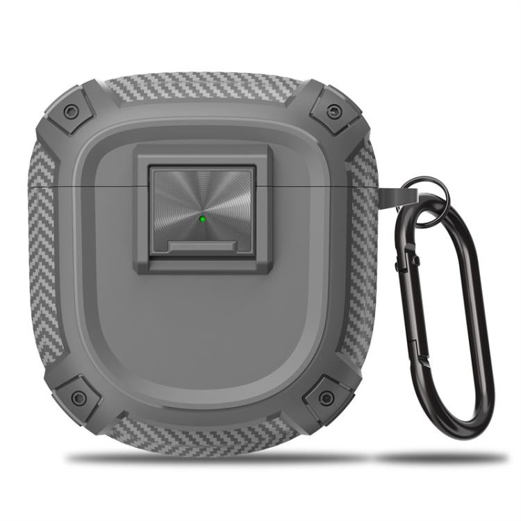 Carbon Fibre Snap Lock TPU Earphone Cover with Metal Buckle, For Bose QuietComfort Earbuds II / Ultra