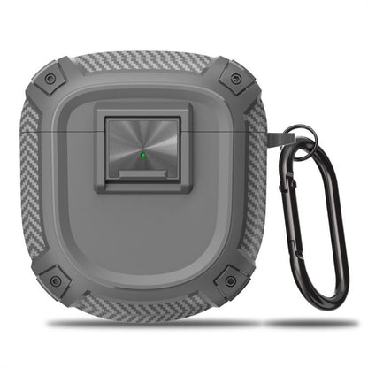 Carbon Fibre Snap Lock TPU Earphone Cover with Metal Buckle, For Bose QuietComfort Earbuds II / Ultra