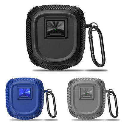 Carbon Fibre Snap Lock TPU Earphone Cover with Metal Buckle, For Bose QuietComfort Earbuds II / Ultra