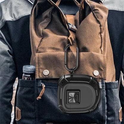 Carbon Fibre Snap Lock TPU Earphone Cover with Metal Buckle, For Bose QuietComfort Earbuds II / Ultra