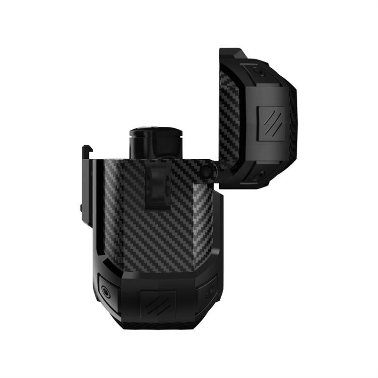Carbon Fibre Snap Lock TPU Earphone Cover with Metal Buckle, For Beats Studio Buds / Buds+